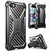 iPhone SE/5s/5 Case, i-Blason Prime Kickstand Heavy Duty Dual Layer Combo Holster Cover case with Locking Belt Swivel Clip for Apple iPhone SE 2016 Release (Compatible with iPhone 5s/5) (Black)