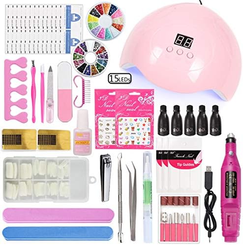 12 Color Gel Nail Polish Varnish Extension Kit With 36W/45W /80W Led Uv Nail Lamp Kit For Manicure Nails Art Tools 45W lamp no gel
