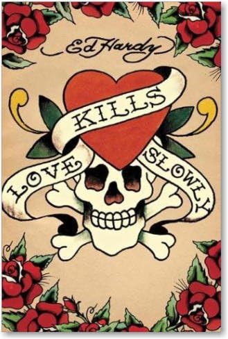 Amazon Co Jp ポスター エドハーディー Ed Hardy Love Kills Slowly ホーム キッチン