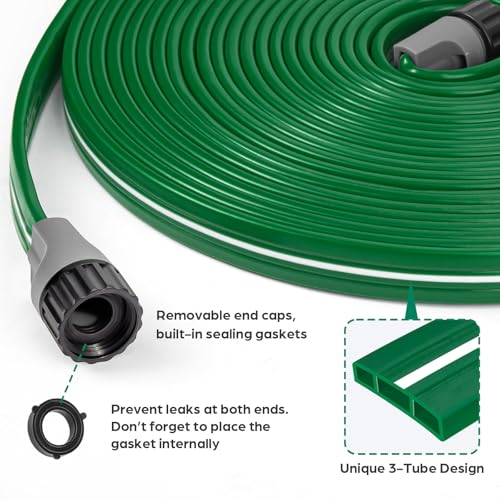 Jin&Bao 50FT Sprinkler Hose Heavy Duty Garden Lawn Water Hose with Staples photo 7
