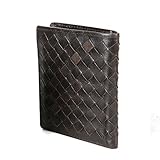 Vintage Woven Artwork Genuine Leather Long Bifold