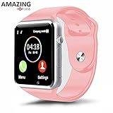 Amazingforless Bluetooth Touch Screen Smart Wrist Watch Phone with Camera - White
