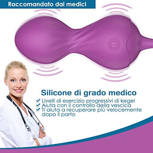 ALOFA-Silicone-Kegel-palline-Ball-Impermeabile-10-modalita-e-Telecomando-utilizzato-Per-Lesercizio-Muscolare-Del-Pavimento-PelvicoViola