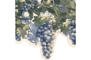 CONCORD WALLCOVERINGS ™ Classic Grapes Wallpaper Border Featuring a Grape Vine Painting, Colors Blue Purple Green Beige, Size 9.75 Inches by 15 Feet KH6082B