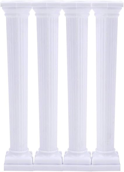 Amazon Co Jp 1st Market ギリシャの柱 ケーキ 多層 グレーシアンピラーズ 飾り 優雅 4個セット耐久性 パソコン 周辺機器