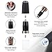 AmuseWit Gravity Electric Salt and Pepper Grinder Set of 2 [White Light] Battery Operated Automatic Pepper and Salt Mills with Light,Adjustable Coarseness,One Handed Operation,Black