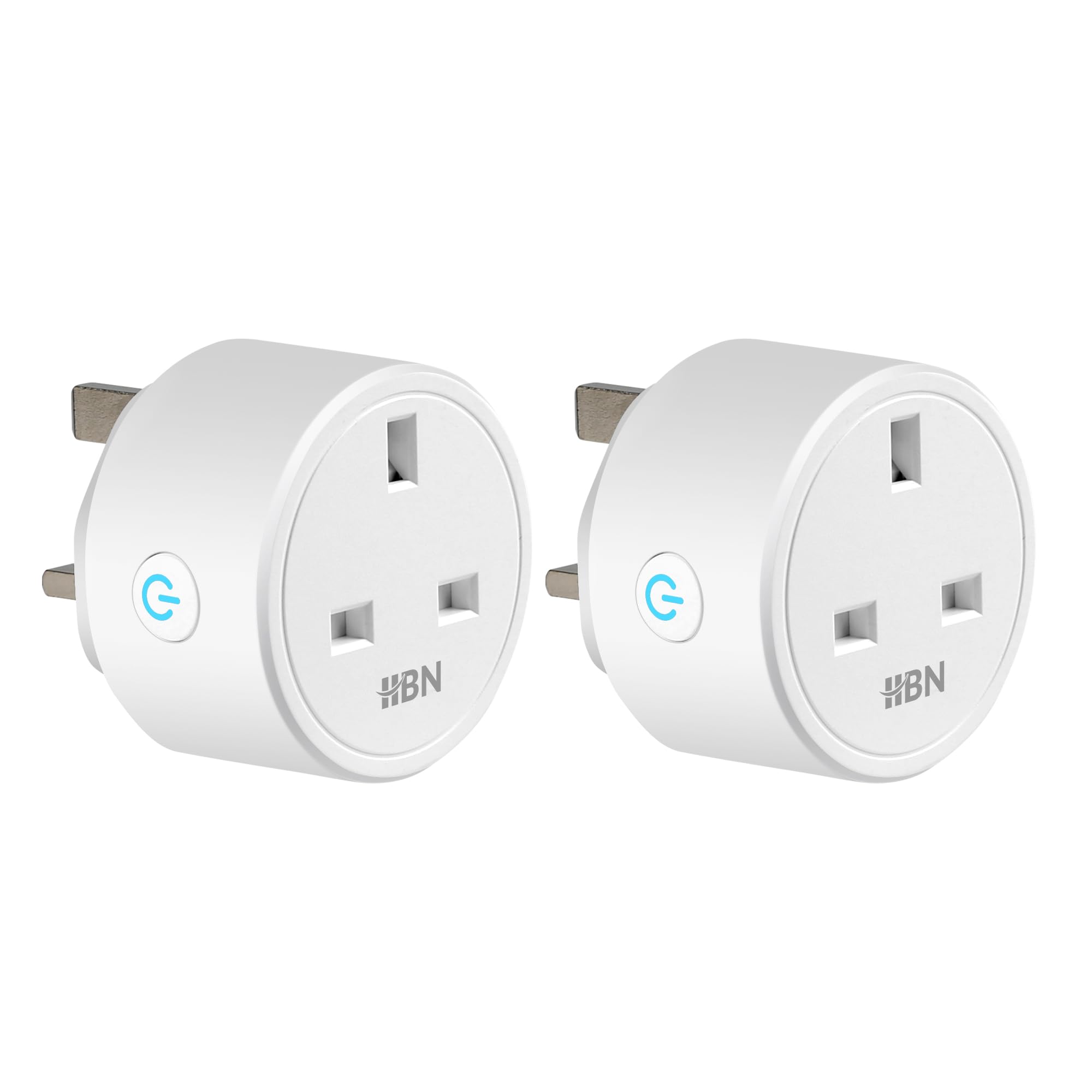 HBN Smart Plug WiFi Socket Work with Alexa Echo and Google Home, Smart Timer Plug, No Hub Required, 2.4Ghz Only (13A/3120W,2 Pack)