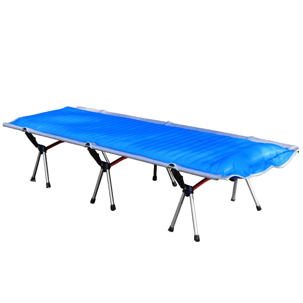 CALFOLLOW Adult Portable Folding Bed, Aluminum Luxury Camping Bed, Air Bed Outdoor Camping Bed, Lawn