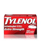 Tylenol Extra Strength Caplets with 500 mg Acetaminophen, Pain Reliever & Fever Reducer, 100 ct