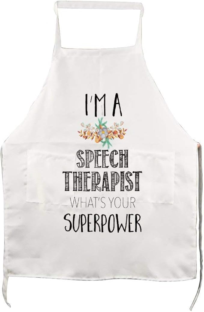 Polyester Adult's Apron with Convenient Pocket I'm Speech Therapist