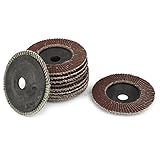 4-inch x 5/8-inch Sanding Flap Disc Grinding Wheel 320 Grit 10 Pcs