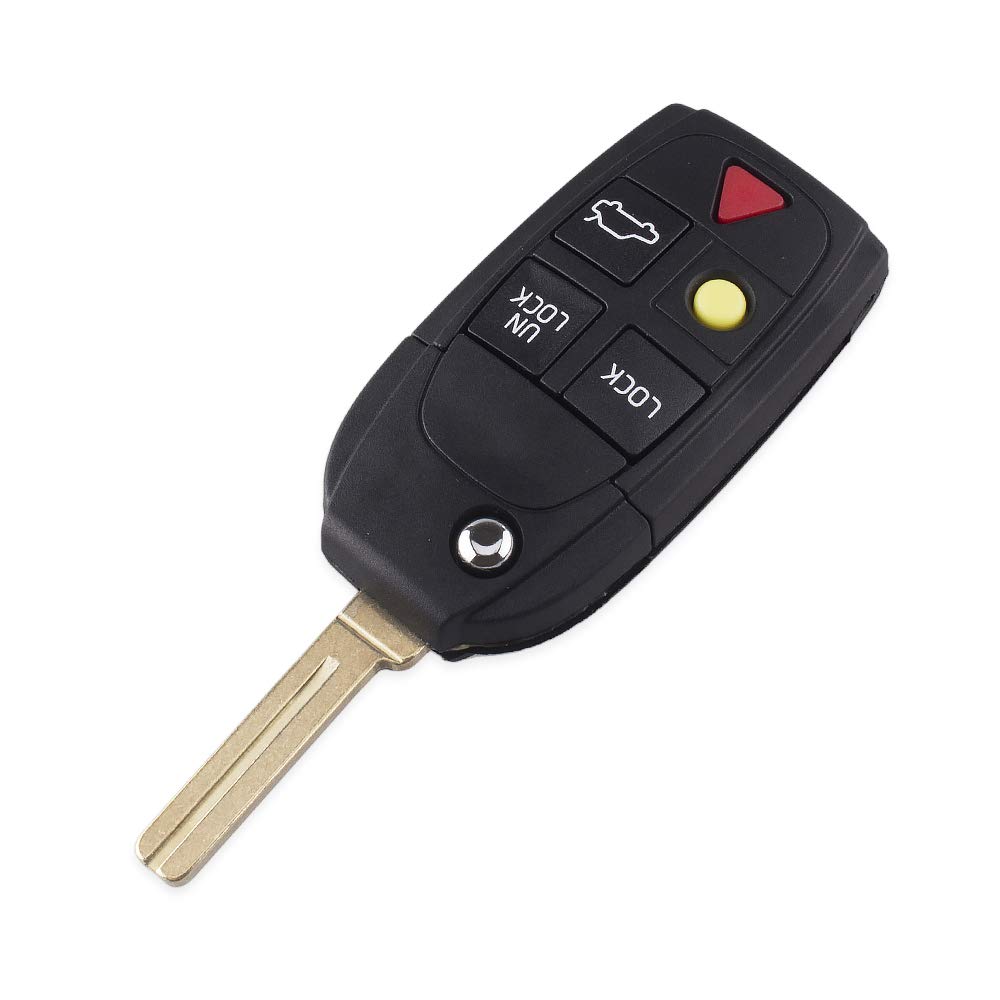 New Replacement 5 Buttons Remote Flip Folding Key Shell For Volvo XC70 XC90 V50 V70 S60 S80 C30 Fob Car Key Case
