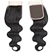 VRHOT 10'' Lace Closure Free Part 4x4 Body Wave 9A Brazilian Virgin Remy Human Hair Lace Frontal Closure 100% Unprocessed Natural Color Hair Products for Black Women 10 inch 30g/pc