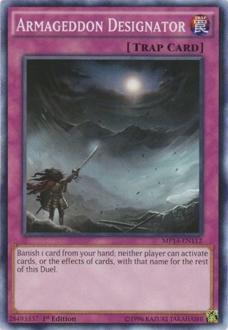 Yu-Gi-Oh! - Armageddon Designator (MP14-EN112) - Mega Pack 2014 - 1st Edition - Common