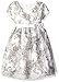 Bonnie Jean Girls' Printed Floral Toile Shantung Dress