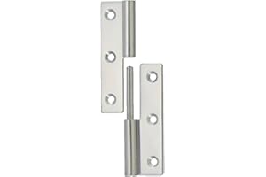 TRUSCO TKN-50CL Stainless Steel Plug and Unplug Hinge, Left, Total Length 2.0 inches (50 mm)