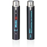 TEYUN Microphone Preamp with 28dB Gain, Active in-Line Compact Dynamic Microphone Booster with Preamp, Mic Booster Preamplifier, Active Booster for Dynamic and Ribbon Mics (Q2)