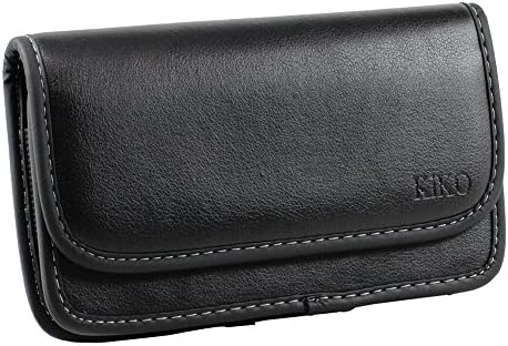 iPhone 7 Plus Defender Belt Clip Pouch for Otterbox Defender Case On, Black PU Leather Horizontal Holster Double Loops Carrying Magnetic Closure Cover for Apple iPhone 7 Plus with Defender Case on .