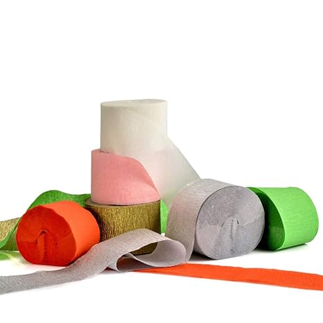 Supvox Crepe Paper Streamers 14 Rolls 1 8 W X 33 Feet Party