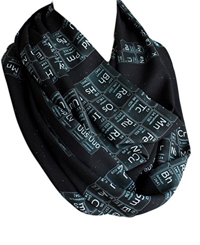 Etwoa's Chemistry Periodic Table Black Infinity Scarf