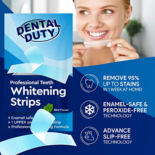 Dental Duty Teeth Whitening Kit - 2 Whitening Pens, 35% Carbamide Peroxide Gel,14 Strips & LED Light for Whiter Teeth- Effectively Whitens, Whiter Tooth, Best Stain Remover for Bright White HiSmile