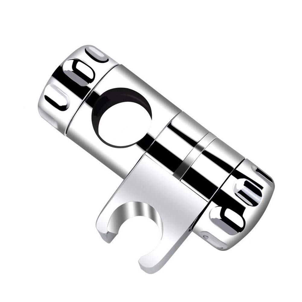 Shower Head Holder, Adjustable Hand Shower Bracket Replacement for 18-25MM Slide Bar Adjustable Shower Rod Holder Chrome Plated for Shower Rods