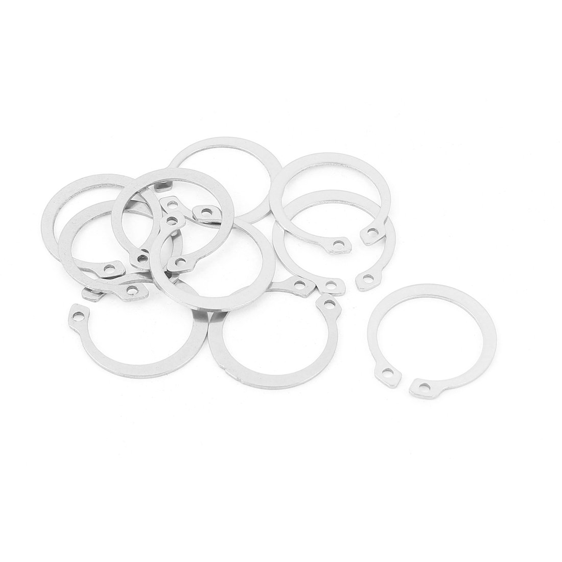Sourcingmap External Circlip Retaining Shaft Snap Clip Rings 25mm 10pcs