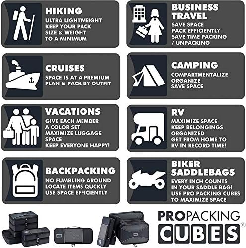 PRO Packing Cubes | 6 Piece Travel Bags Organizer for Luggage | Multi-size Ultralight Travel Cubes | Suitcase Organizer Bags Set | Makes Packing Easy 2 PRO Packing Cubes | 6 Piece Travel Bags Organizer for Luggage | Multi-size Ultralight Travel Cubes | Suitcase Organizer Bags Set | Makes Packing Easy
