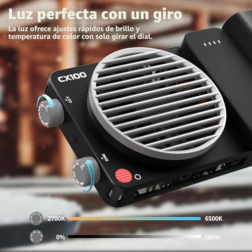 Video Light, ZHIYUN CINEPEER CX100 [Official] 100W COB Video Light, 2700-6500K, 3840Lux, TLCI 97+ CRI 96+, Dimmable, Portable Light with Reflector, Diffusion Dome for Lighting, Photography