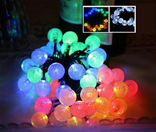 Solalight 30LED 6M Solar Balls String Light Outdoor Waterproof LED lights Decorative for Christmas / Garden / Home - Festive Bubble Lighting -Multicolor