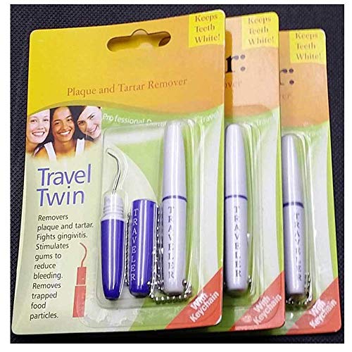Portable Teeth Stain Remover, Travel Plaque and Tartar Remover — Mini Stain Eraser Dental Tooth Pick Interdental Pick Oral Hygiene Tooth Kit for Travel & Home Use