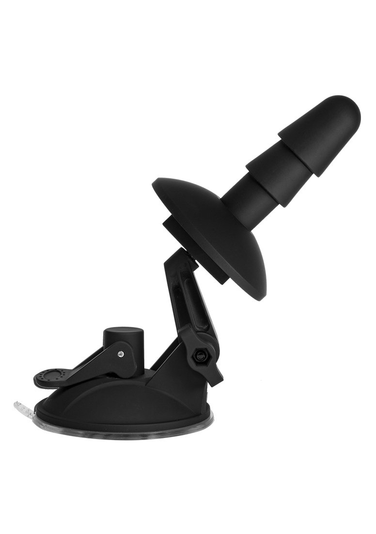 Vac-U-Lock Deluxe Suction Cup Plug Accessory - Black - Swivels and Bends for Hands-Free Use, Compatible with All Vac-U-Lock Attachments, Shower-Friendly - by Doc Johnson