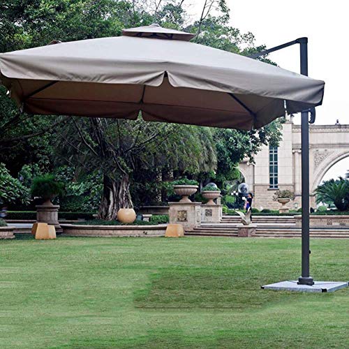 UWY Tischschirm Sonnenschirm 210 x 210 cm quadratischer Garten Sonnenschirm Sonnenschutz Kippmechanismus Polyester… – Bild 7
