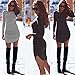Fanala Women Long Sleeve Bodycon Slim Evening Sexy Party Cocktail Mini Dress Blouse