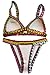 Happy Sailed Women's Hand Knitted Crochet Neoprene Bikini Bra Set Swimsuit
