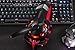 PC Gaming Headset, ONIKUMA 7.1 Surround Sound USB Gaming Headset, Crystal Clear Sound with Noise Isolating Mic, Over-ear Deep Bass Volume Control LED Light for PC Mac Computer Gamers Laptop (Red)