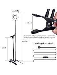 Soporte de anilla para cámara   Logitech C922x, C930e, C920, C922, C930, C925, C615, Brio 4K, Acetaken
