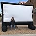 EasyGoProducts 17 Foot Diagonal Inflatable Mega Movie Screen XL - 100% Polyester Canvas Inflatable Projection Screen for