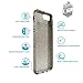 Speck Products Presidio Clear + Glitter Cell Phone Case for iPhone 7 Plus - Gold Glitter/Onyx Black Clear