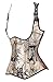 SHAPERX Camellias Steel Boned Steampunk Map Underbust Corset Waist Training Cincher, SZ1943-XL