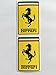 2 Ferrari Shield Hood Badge Black Border Die Cut Decals by SBD DECALS