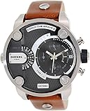 Diesel Grey Dial SS Leather Chronograph Quartz Men's Watch DZ7264