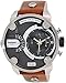 Diesel Grey Dial SS Leather Chronograph Quartz Men's Watch DZ7264