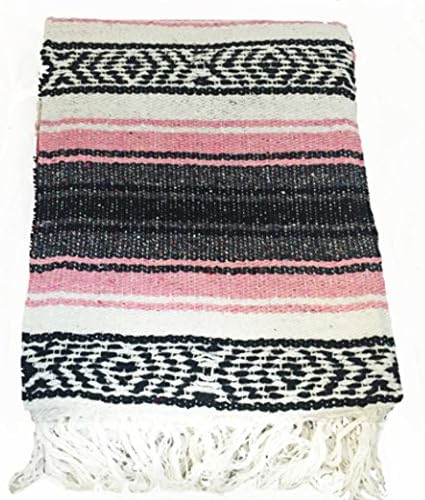 El Mocajete Brand Traditional Mexican Blanket For Yoga, Beach, Picnic, Stadium or Dogs Bed