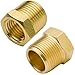 Boeray 2pcs 1/2 Inch NPT Male to 1/4 Inch NPT Female Reducer Brass Pipe Hose Tube Fitting Reducing Hex Head Bushing Adapter Convert