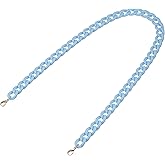 uxcell Acrylic Purse Strap, 35.4 Inch Matte Bag Chain Shoulder Purse Clutches Strap Replacement Bag Chain with Buckle for Handbag, Shoulder Bag Crossbody, Light Blue