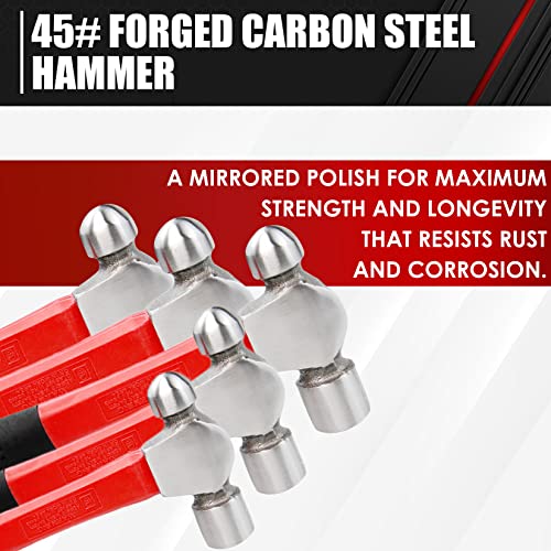 C&T 5Piece Ball Peen Hammer Set, 8, 12, 16, 24, 32ozFiberglass