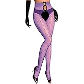 ShawGobow Shimmer Polka Dot Tights,Bow Cut Out Sexy Pantyhose For Women,Sheer Shiny Stockings Valentines Day Fits 00-6