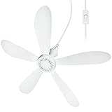 SCOOYEEES 28inch Ceiling Fan AC 110V Portable