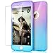 iPhone 6S Case,iPhone 6 Case,ikasus [Tempered Glass Protector] Luxury Gradient Color Ultra-thin Shockproof Armor PC Anti-Slick Full Body Protective Bumper Case Cover for iPhone 6S/6 4.7
